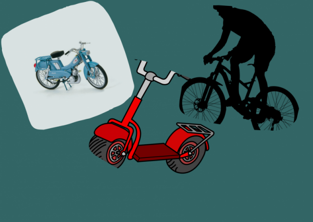 Rental shops: Bikes, mountain bikes, mopeds, electric rollers