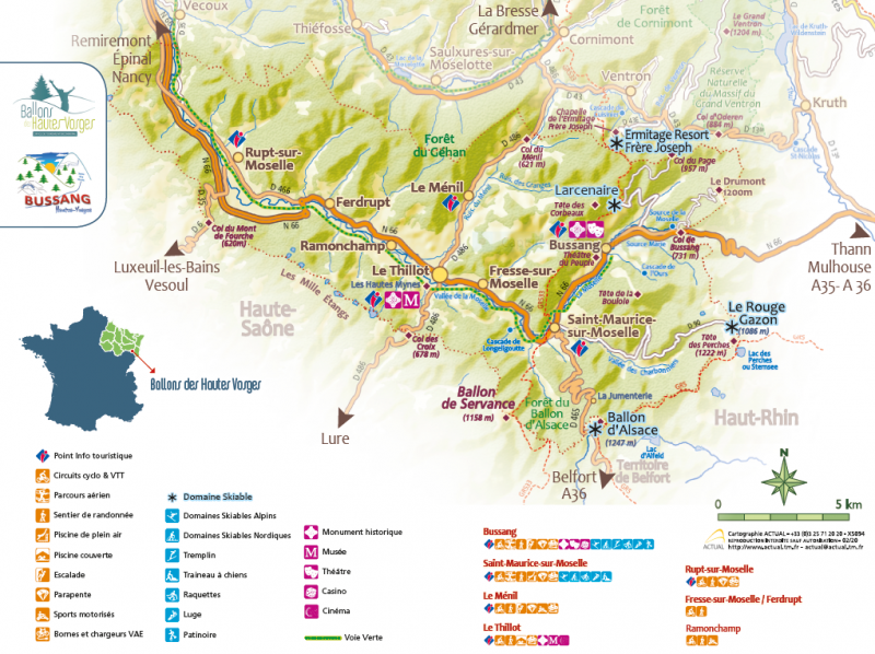 carte du territoire Ballons des Hautes Vosges