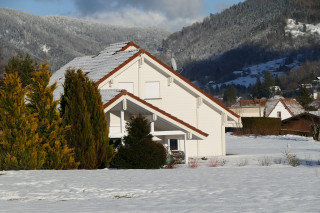 Vue hiver - Chalet sous le théatre - Location de vacances - Bussang